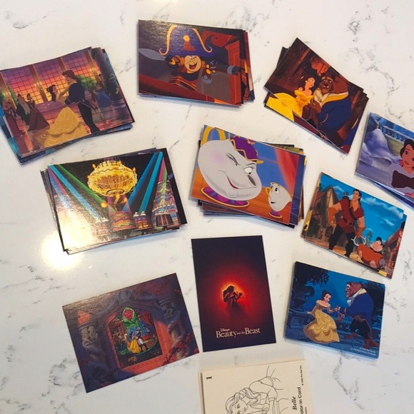 Disney Toys Beauty And The Beast Disney Trading Cards Complete Set